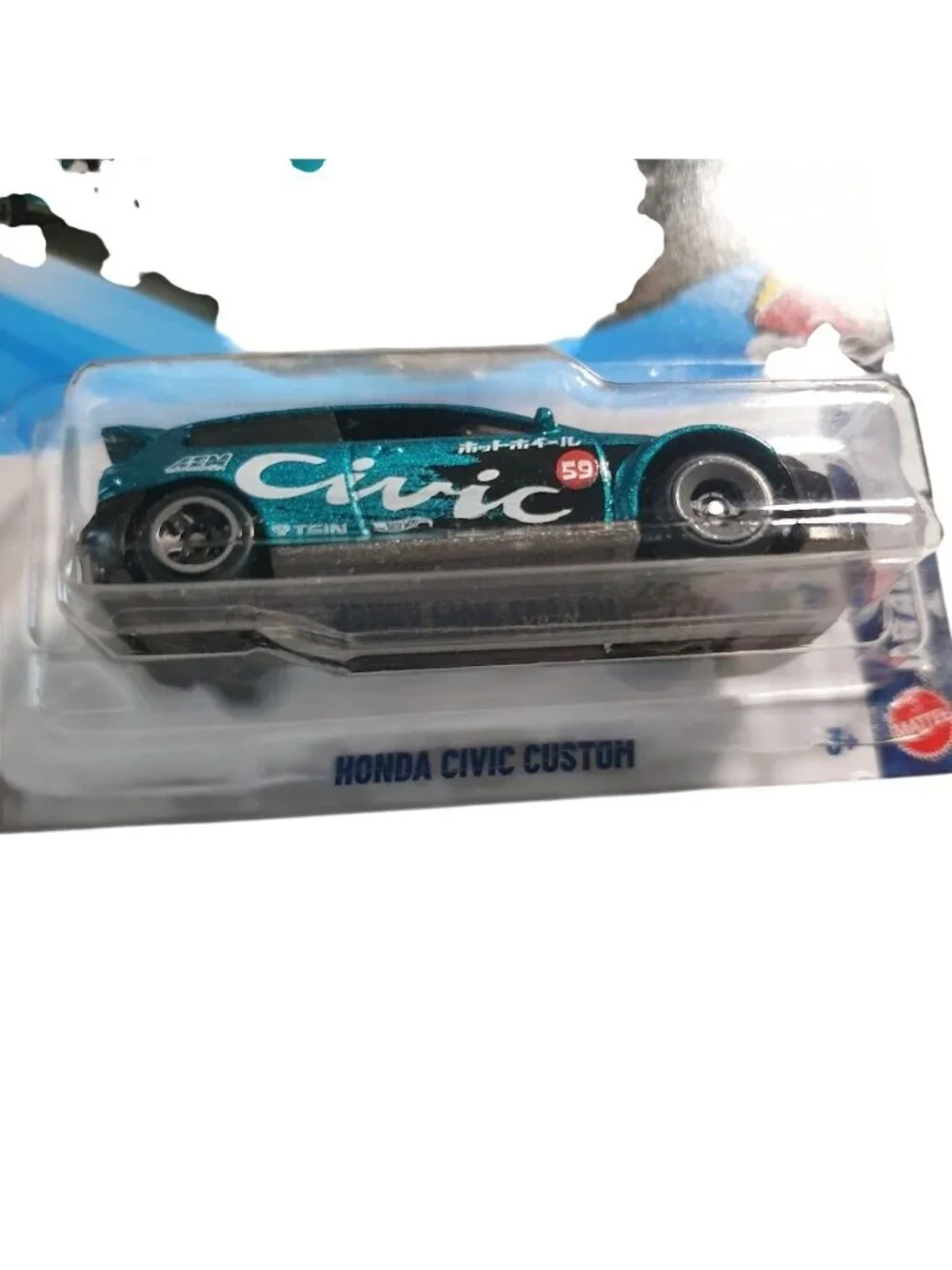 Hot Wheels Honda Civic Custom Drag Racer Teal Black Die Cast Car Collectible New